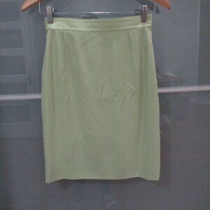 Vintage Louis Feraud Seafoam Green Wool Pencil Skirt